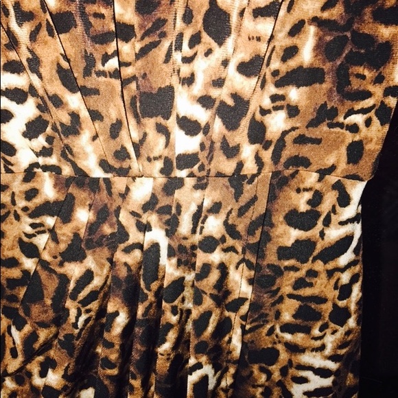 Calvin Klein size 6 leopard dress, very flattering - Picture 2 of 3